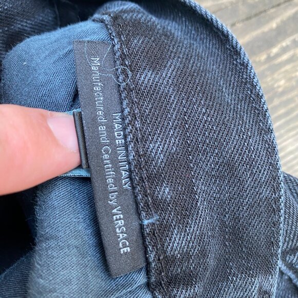 Vintage Versace Embroidered Jeans Size 29 Gray - Picture 8 of 8